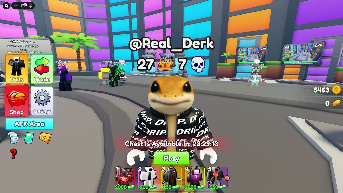 The lobby during a busy session, where badge progress sits next to your Wins count