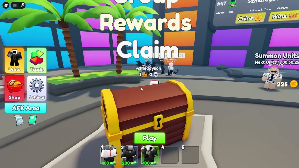 The lobby Rewards Claim chest where finished-run rewards are collected