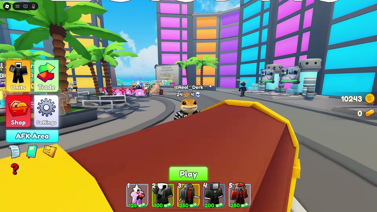 The lobby, where Coins, Wins and the Play button all sit on one screen